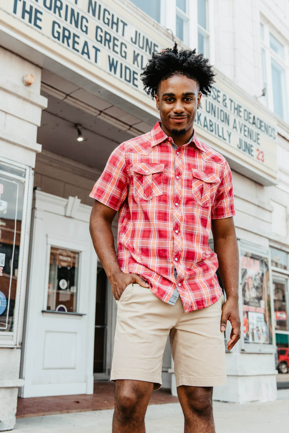 Flag & Anthem Belhaven Double Layer Plaid Shirt for Men in Red