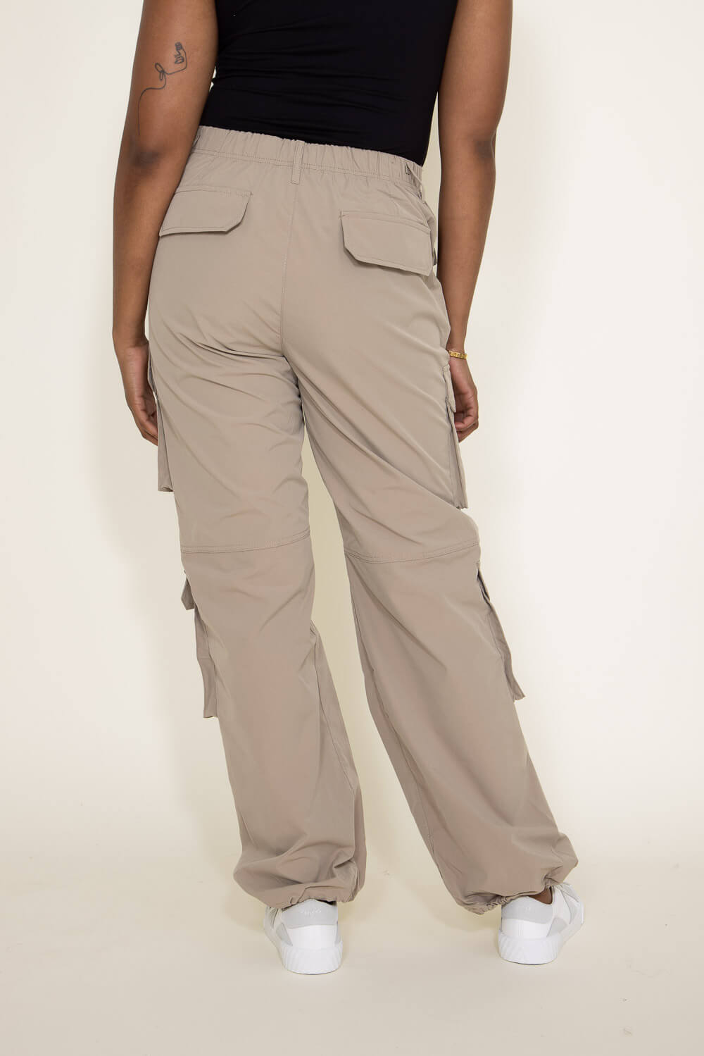 Women's Khaki Cargo Trousers With Pocket Detail Sale –