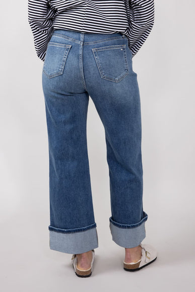 Mica High Rise Wide Cuffed Leg Jeans for Women