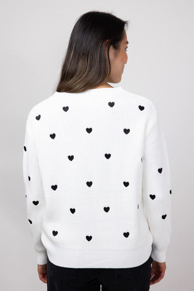 Miracle Heart Sweater for Women in Ivory Black