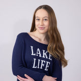 Miracle Lake Life Sweater for Women in Navy