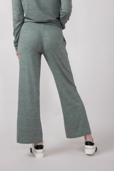 Mono B Hatchi Wide Leg Pants for Women in Dark Olive