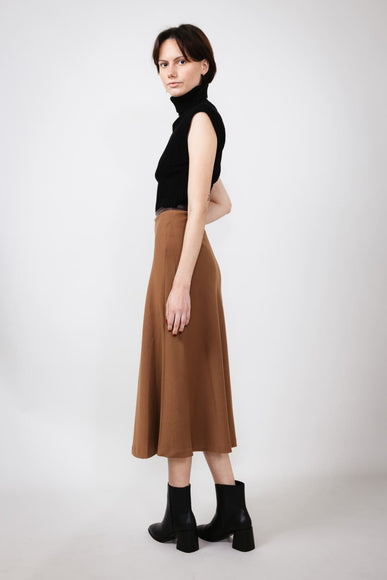 Mustard Seed Knit Maxi Skirt for Women in Peanut