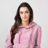 Mineral Wash Hoodie in Rose