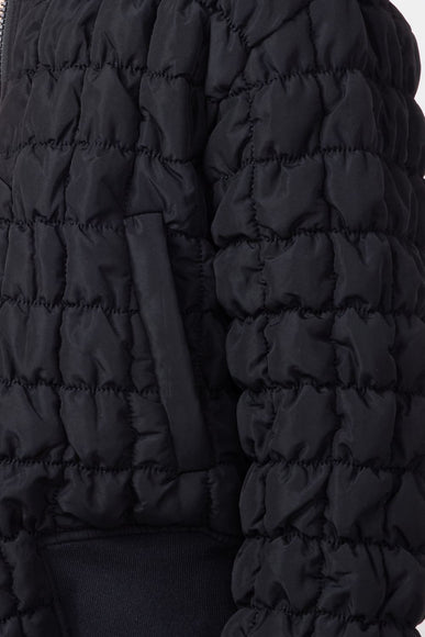 Quilted Puffer Jacket for Women in Black