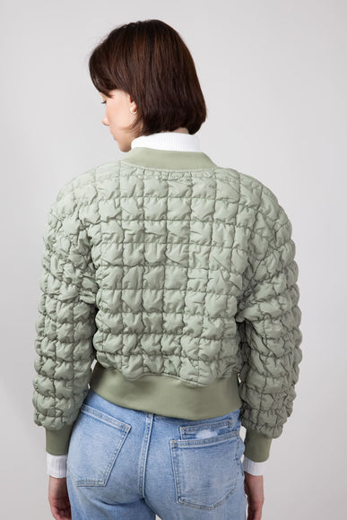 Quilted Puffer Jacket for Women in Sage