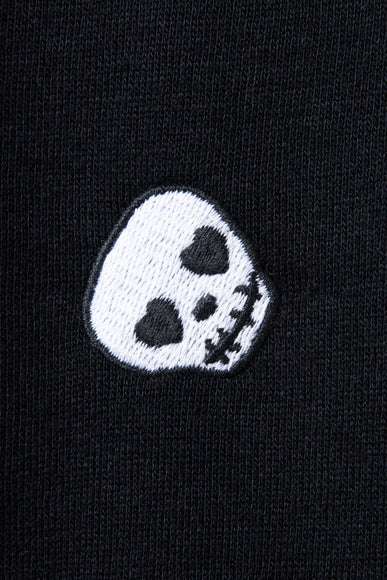 1897 Active Skull Embroidery Sweatshirt for Women in Black