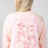 Simply Southern Shirts Long Sleeve Silly Goose for Women in Reef