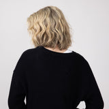 Simply Southern Knit Merry Sweater for Women in Black