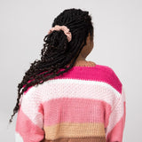 Simply Southern Striped Cropped Sweater for Women in Cranberry