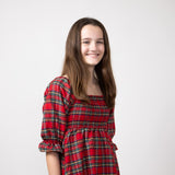 Simply Southern Youth Holiday Dress for Girls in Plaid