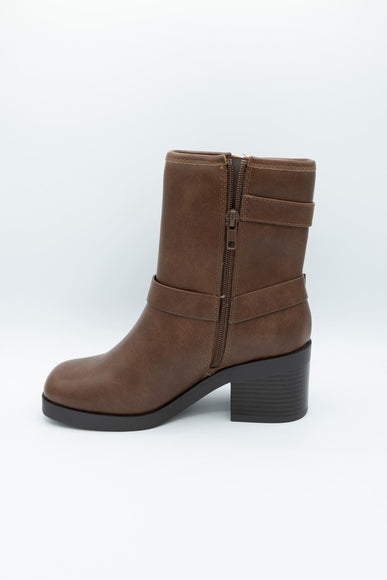 Soda Addax Moto Booties for Women in Brown