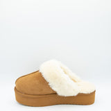 Soda Darwin Platform Slipper for Women in Tan