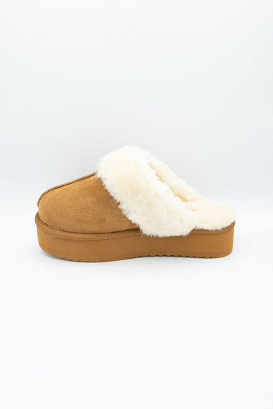 Soda Darwin Platform Slipper for Women in Tan