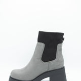 Soda Super Platform Booties for Women in Charcoal