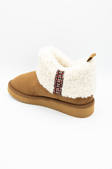 Soda Kolton Cozy Booties for Women in Tan