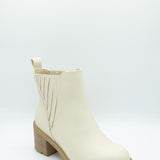 Soda Wisely Lug Booties for Women in Bone