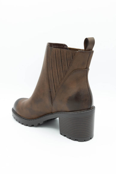 Soda Wisely Lug Booties for Women in Brown