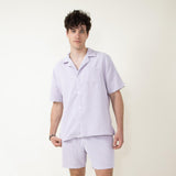 Corduroy Button Up Shirt for Men in Dusty Lilac