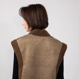 Suede Vest for Women in Brown