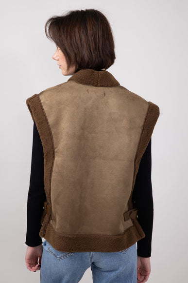 Suede Vest for Women in Brown