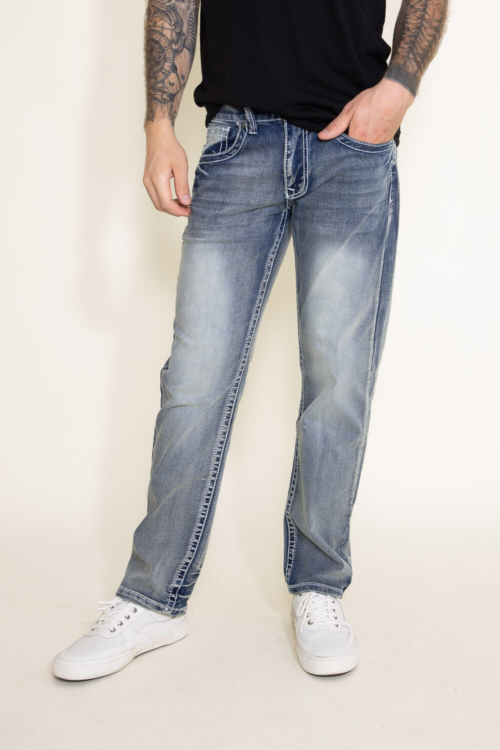 True Luck Maxwell Straight Stretch Jeans for Men | TL20356607 – Glik's