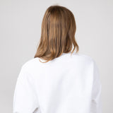 Very Mindful Very Demure Cake Oversized Graphic Sweatshirt for Women in White