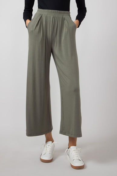 Wide Leg Lounge Pants for Women in Vintage Olive