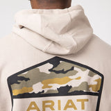 Ariat Camo Hex Hoodie for Men in Beige