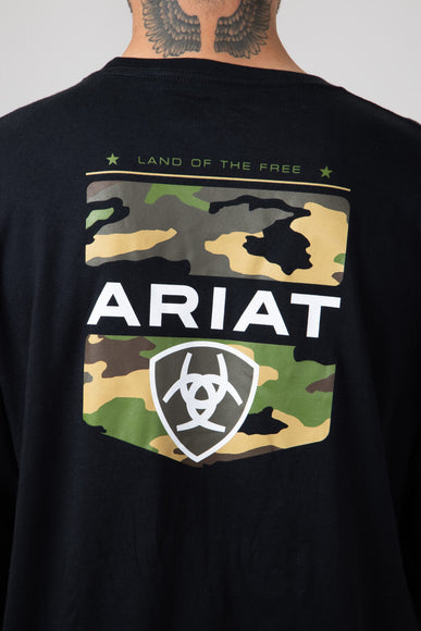 Ariat Lotf Camo Shields Long Sleeve T-Shirt for Men in Black