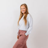 Cargo Drawstring Pants for Women in Marsala