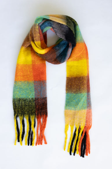 Blanket Scarf for Women in Orange