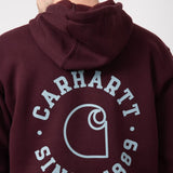 Carhartt 1889 Rain Defender Loose Fit Midweight Logo Graphic Sweatshirt for Men in Port