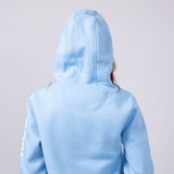 Carhartt Logo Sleeve Midweight Hoodie for Women in Sky Blue