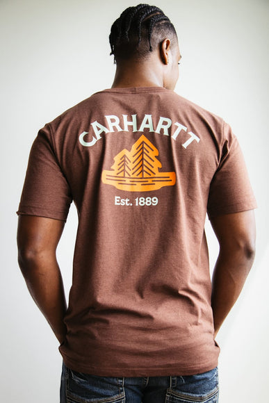 Carhartt Relaxed Fit Lightweight Pocket Tree T-Shirt for Men in Brown