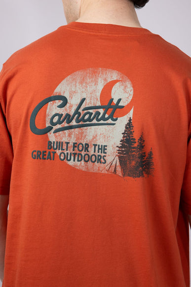 Carhartt Relaxed Fit Lightweight Camp Graphic T-Shirt for Men in Red