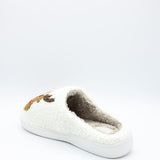 MIA Christmas Reindeer Slippers for Women in Cream