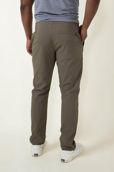 Copper & Oak Elastic File Tech Jogger Pants for Men in Mushroom Green