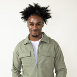 Denim & Flower Flap Pocket Jacket for Men in Green