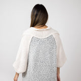 Elan Contrast Cardigan for Women in Off White