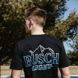 Busch Light Neon Logo T-Shirt for Men in Black