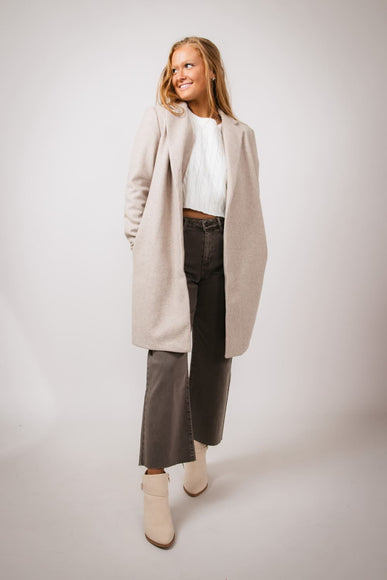 Love Tree Long Coat for Women in Oatmeal