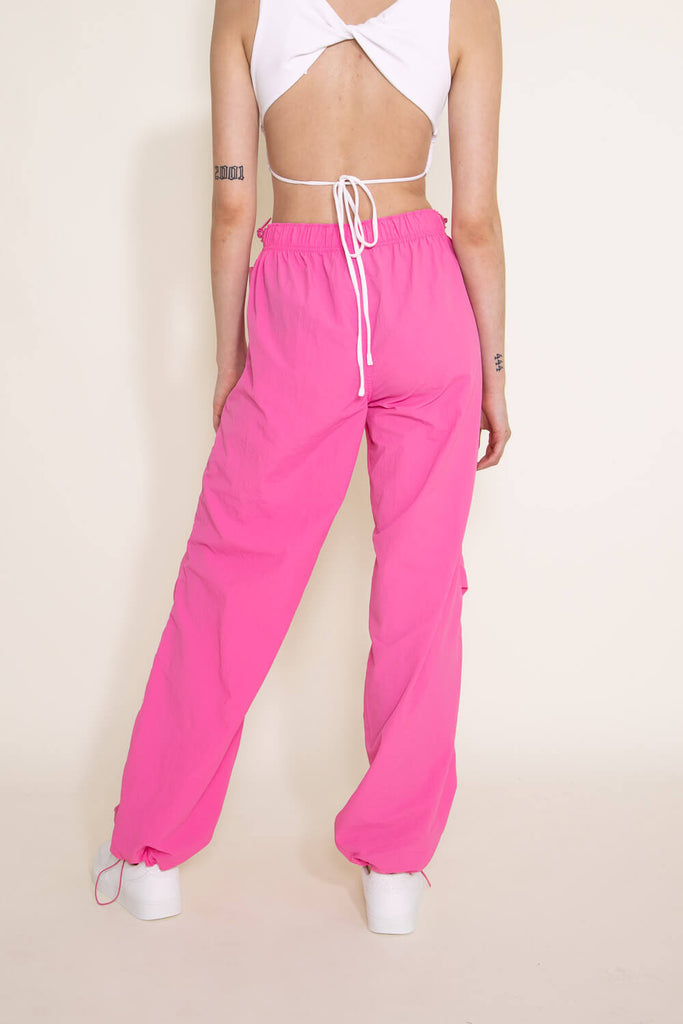 Women's Baggy Parachute Pants in Marne Pink