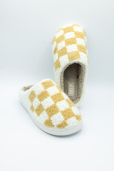 MIA Checker Slippers for Women in Oatmeal