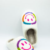 MIA Smiley Face Slippers for Women in Rainbow