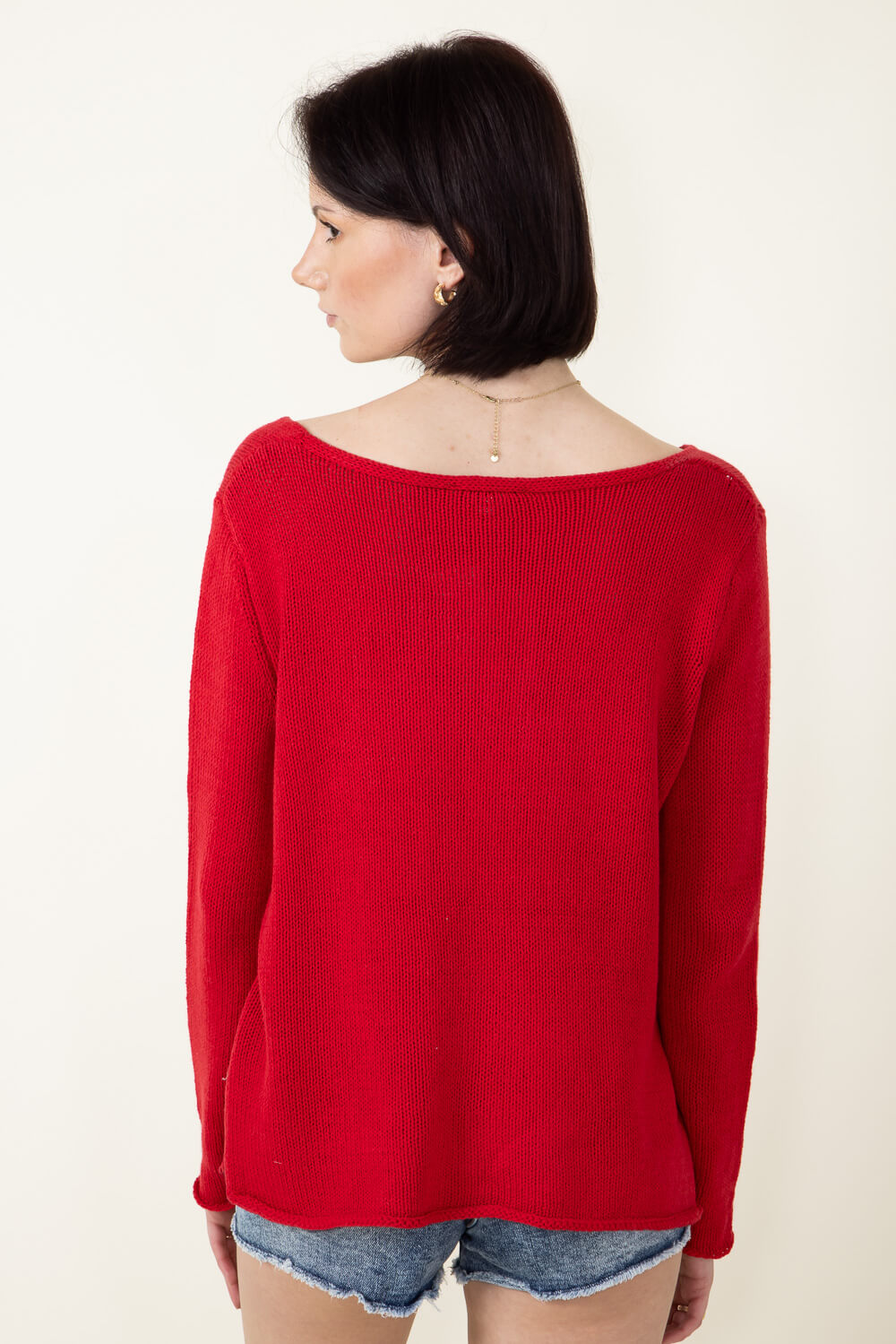 Miracle Star Light Weight Sweater for Women in Red F165 REDIVORY Glik s