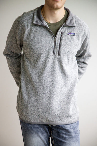 Patagonia Men’s Better Sweater Quarter Zip in Grey | 25523-STH