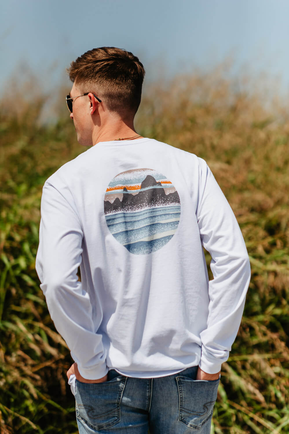 Bemærk ulæselig fordom Patagonia Men's Long-Sleeve Skyline Stencil Responsibili-Tee T-Shirt i –  Glik's