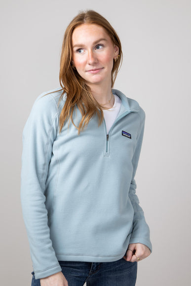 Patagonia Women's Micro D ¼ Zip Fleece in Thermal Blue