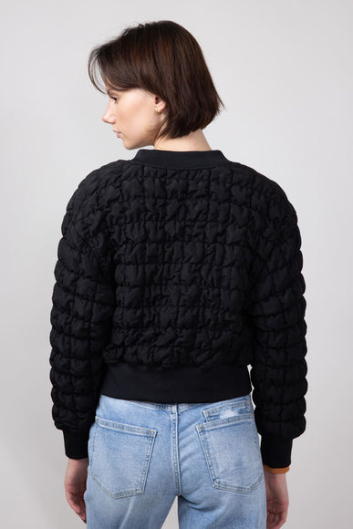 Quilted Puffer Jacket for Women in Black